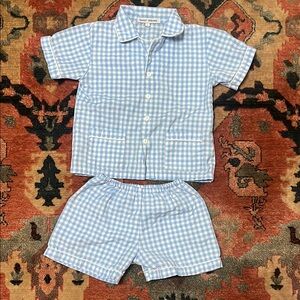 Sweet Dreams Light Blue Gingham Sleepwear Pajamas Set 4T